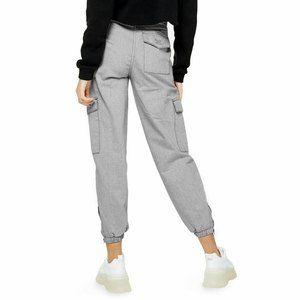 NWT Topshop Judo Gray Cargo Style Jogger Pants Women's Size US 4
